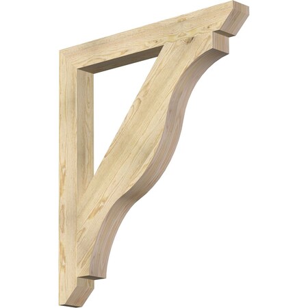Ekena Millwork Funston Slat Rough Sawn Bracket, Douglas Fir, 4"W x 36"D x 42"H BKT04X36X42FST06RDF